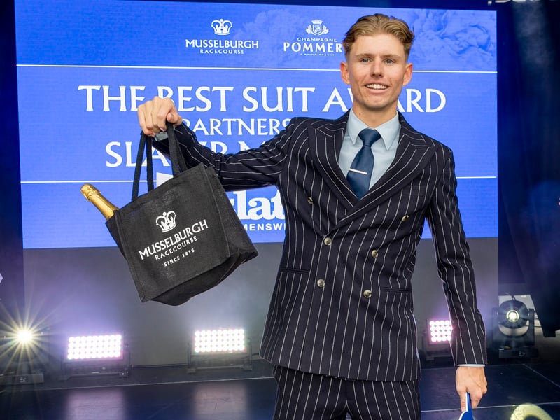 A home town win for Musselburgh's Reece McNamara who won the Slater Menswear Best Suit award 