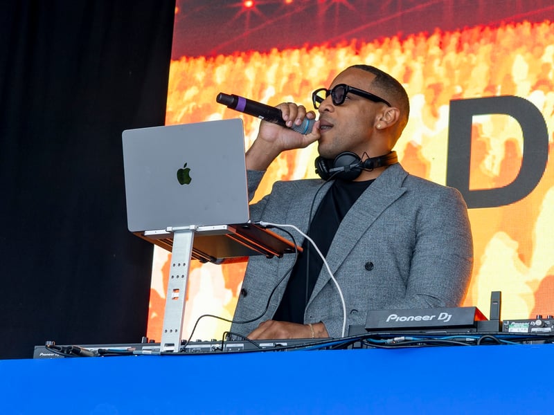 DJ Reggie Yates performs at Ladies Day