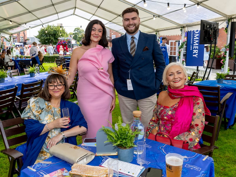 Jane Mitchell, Melissa McQuillan, Douglas Mitchell and Brenda McQuillan from Slater Menswear 