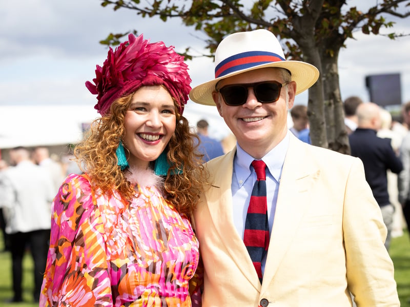 Zara and Alistair Morris enjoy the races 