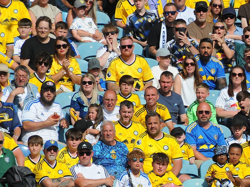 Leeds United v RB Leipzig pre seson friendly sat 08-08-2026 pic Steve RidingLeeds United fans in the East Stand
