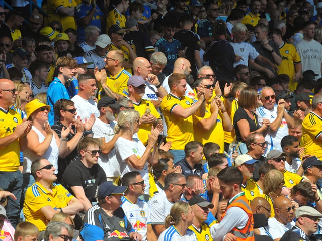 Leeds United v RB Leipzig pre seson friendly sat 08-08-2026 pic Steve RidingLeeds United fans in the Kop