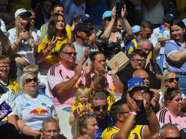 Leeds United v RB Leipzig pre seson friendly sat 08-08-2026 pic Steve RidingLeeds United fans in the Kop