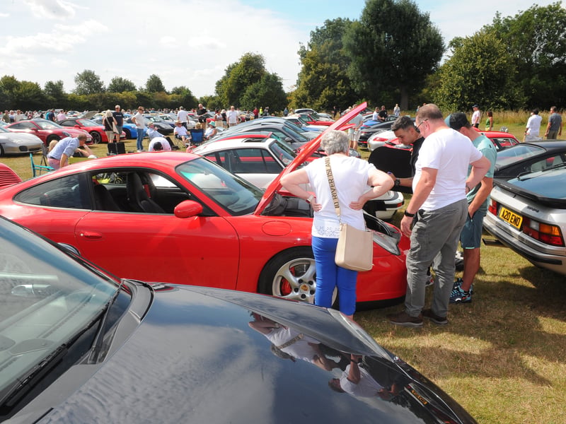  Some of the 700 Porsche cars on display at Lotherton Hall