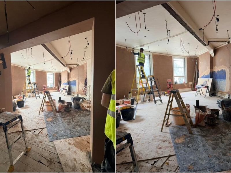 Work including an all-new upstairs space with a dedicated bar and large screens showing sports.