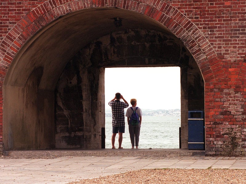 A couple looking at the eclipse in Old Portsmouth Picture: Esme Allen