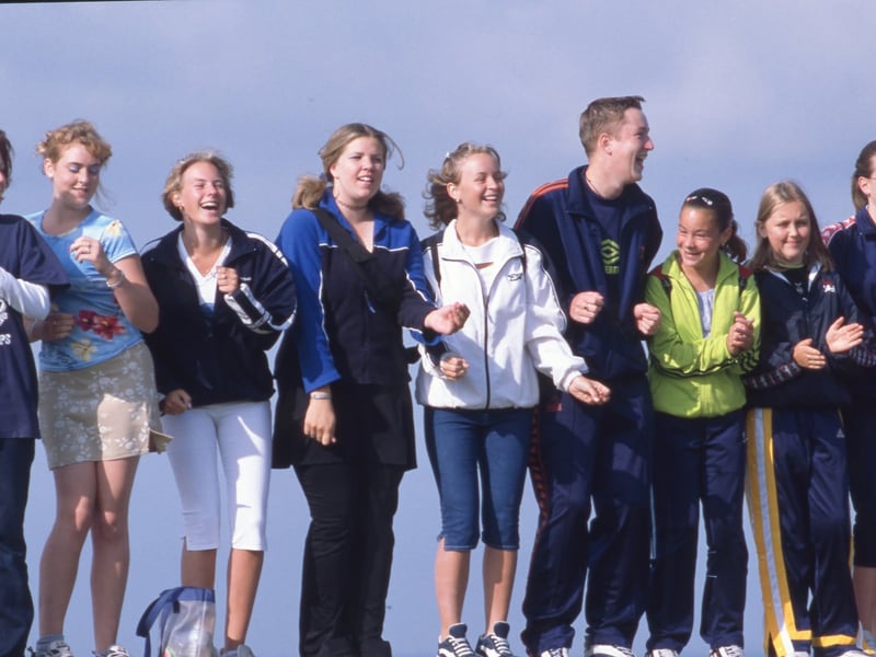 Groups of people headed to Southsea Common to witness the solar eclipse in 1999 Picture: Steve Spurgin

