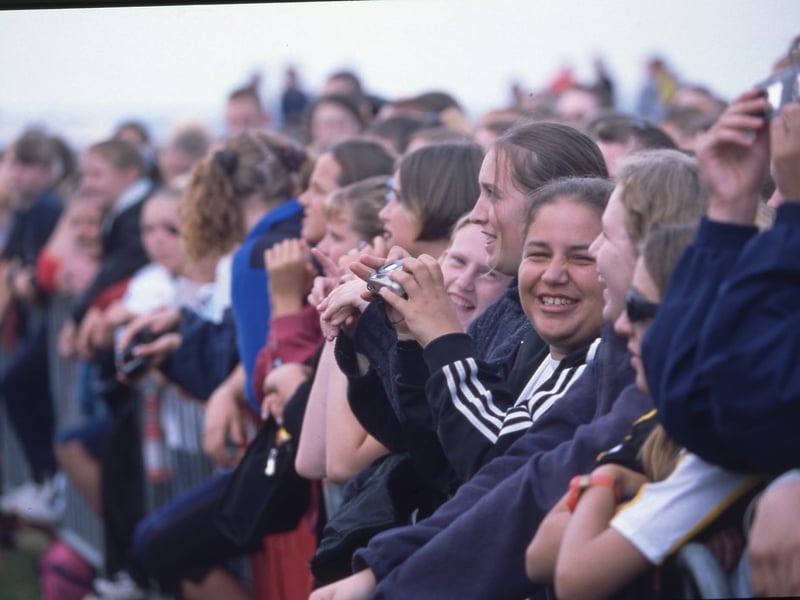People watching bands on stage before the eclipse
Picture: Steve Spurgin

