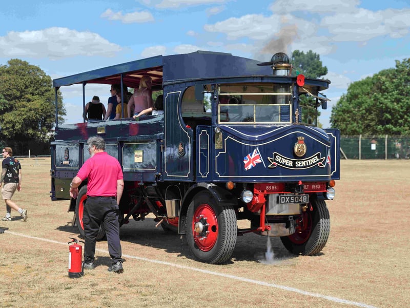 Steam wagon rides prove a hit with families throughout the afternoon.