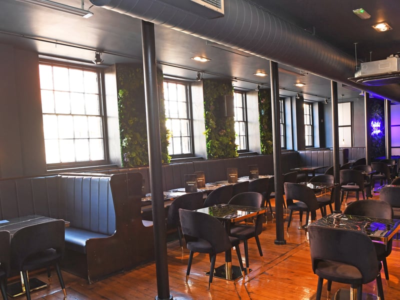 Inside the restaurant.