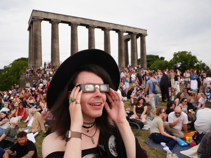 Scotland was hailed one of the best places to see the eclipse as the sun was higher in the sky as the moon passed over it