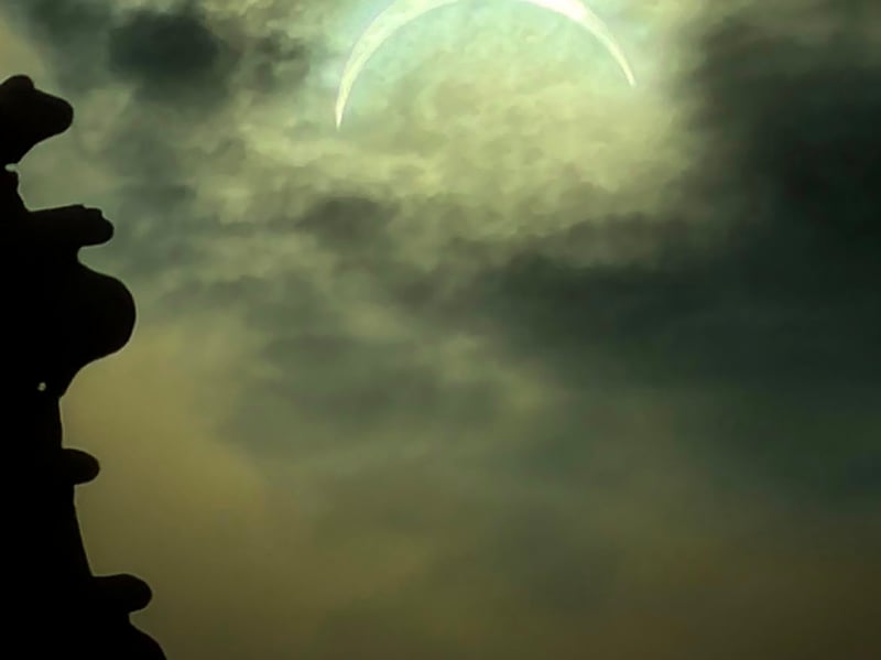 Photo of the eclipse in Edinburgh by Lewis Lawson
