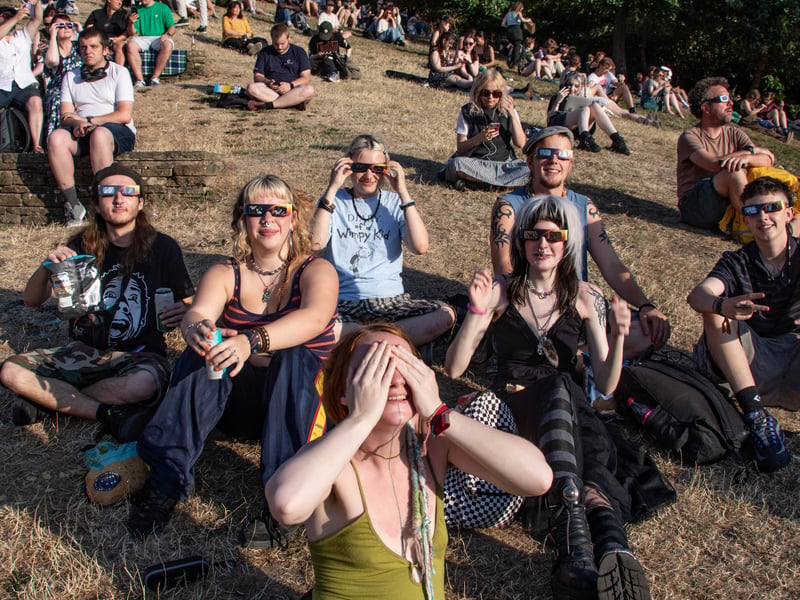 Huge crowds gather on Sheffield Amphitheatre in time for the solar eclipse on August 12, 2026.