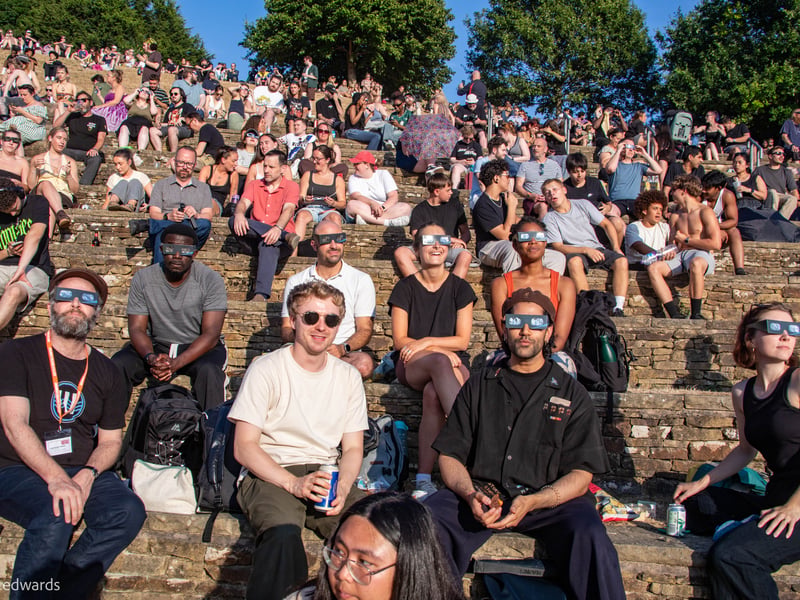 Huge crowds gather on Sheffield Amphitheatre in time for the solar eclipse on August 12, 2026.