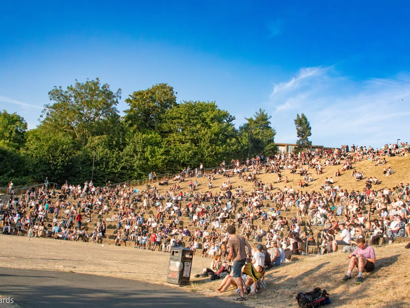 Huge crowds gather on Sheffield Amphitheatre in time for the solar eclipse on August 12, 2026.