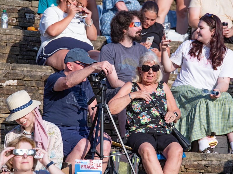 Huge crowds gather on Sheffield Amphitheatre in time for the solar eclipse on August 12, 2026.