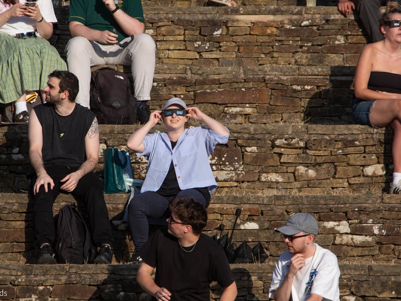 Huge crowds gather on Sheffield Amphitheatre in time for the solar eclipse on August 12, 2026.