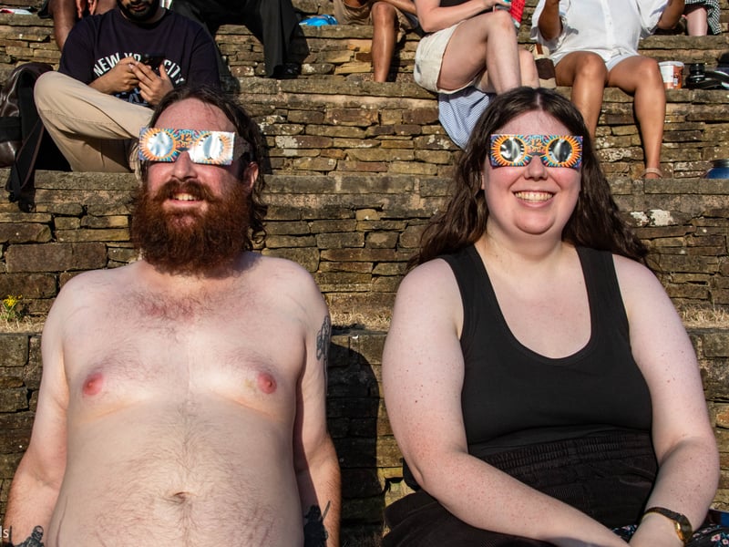 Huge crowds gather on Sheffield Amphitheatre in time for the solar eclipse on August 12, 2026.