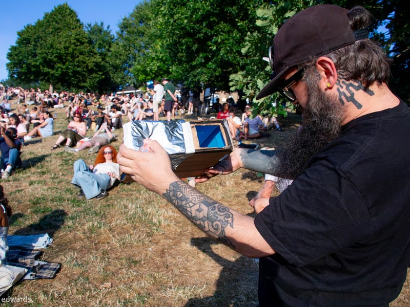 Huge crowds gather on Sheffield Amphitheatre in time for the solar eclipse on August 12, 2026.
