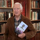 Robert Jocelyn with his book on Thomas Falcon Hazell.