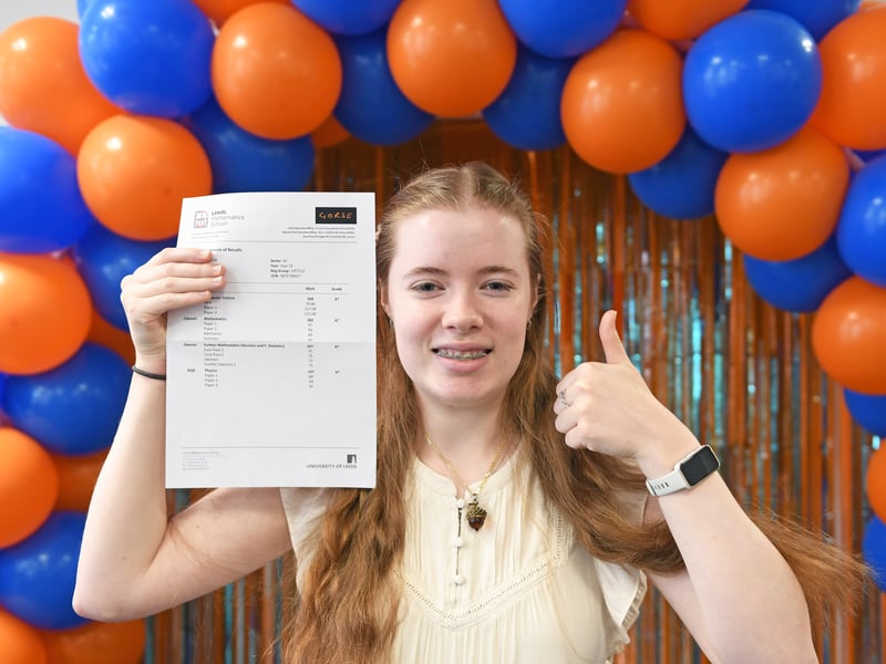 Rebecca Taylor scooped a very impressive four A*s. She's off to the University of Oxford to study maths and computer science.