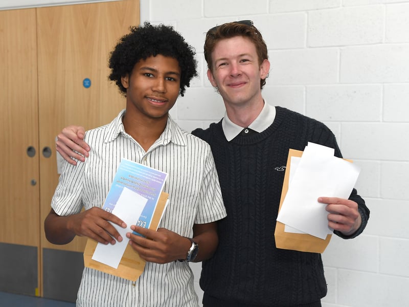 Kebba Podesta got three A*s in history, English literature and history. He also got an A in his EPQ. He is going to study history and politics at The University of Warwick.  Izaac Milner got to As, B, C.

Please credit: Paul Jacobs/pictureexclusive.com