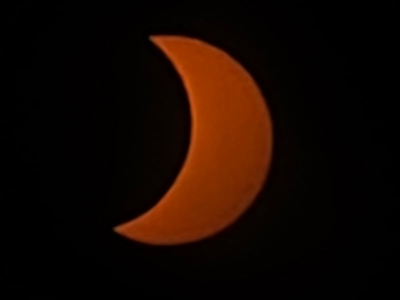 The Solar Eclipse from Gunwharf Quays. With my eldest daughter (17) seeing her first Eclipse.  Lovely atmosphere down there. I was letting other children view through my eclipse glasses throughout I had a queue, as so many were unable to get hold of the glasses was so rewarding watching the wonder on the children's faces of being able to see it 😊 Susie Bell
