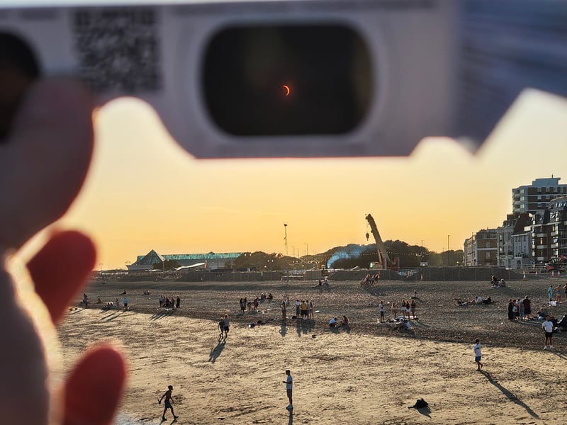 Matthew Brown took this shot of the eclipse from South Parade Pier in Southsea 