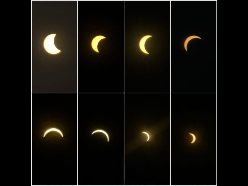 Rosie Paffett took these photos of the eclipse from Eastney beach, Portsmouth