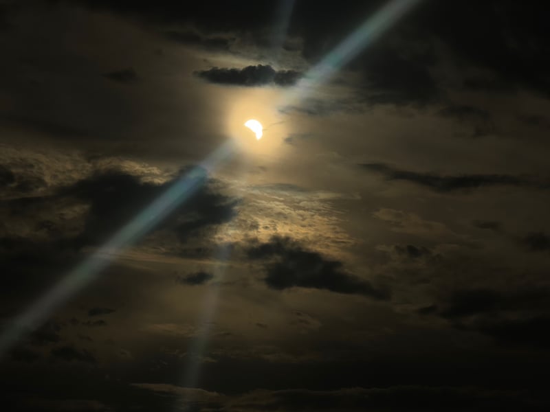 The eclipse seen from Blackford Hill.