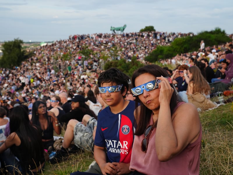 There was huge demand for special eclipse viewing glasses.
