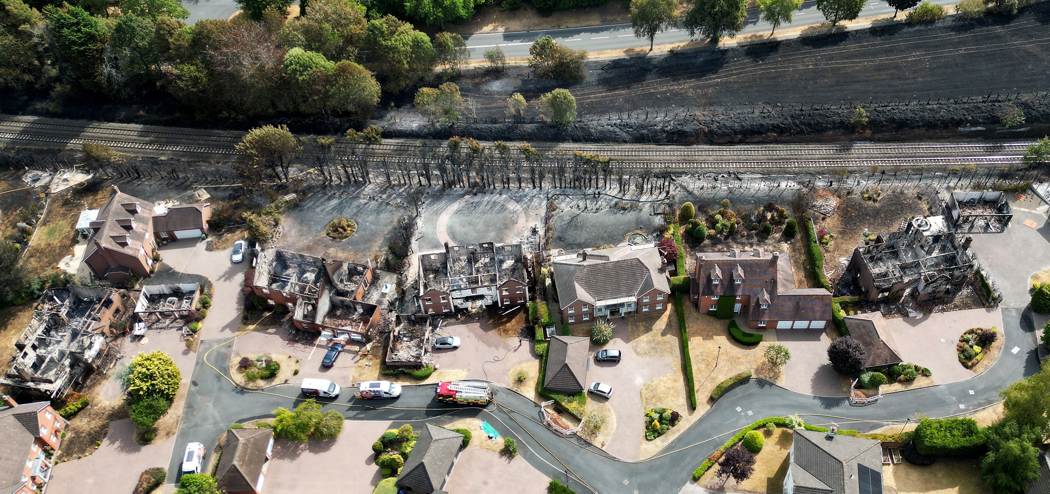 See aerial images of devastating impact of fires on Stourbridge homes