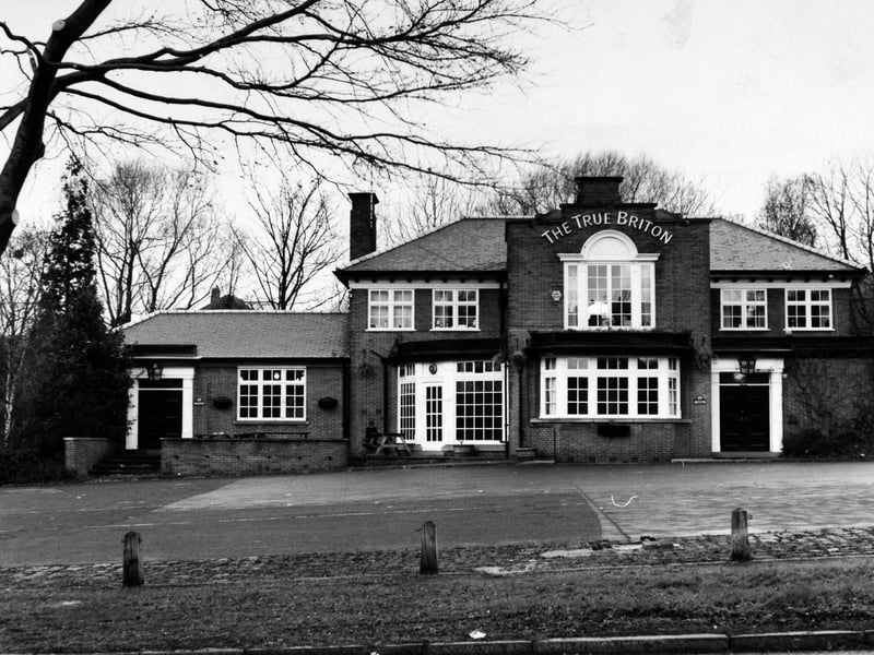 The True Briton pub, on Steinbeck Road, Meanwood, Leeds, in December 1991