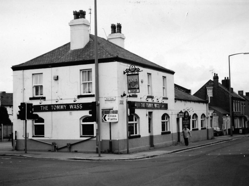 The Tommy Wass pub, on the corner of Old Lane and Dewsbury Road, Leeds, in October 1991
