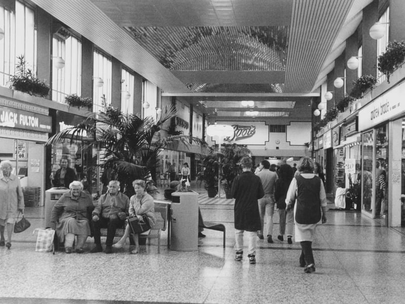 Inside Crossgates shopping centre, Arndale, Leeds, in 1992