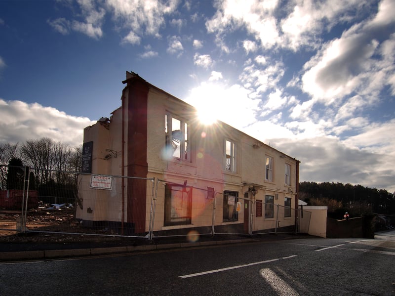 This picture of demolition in progress was taken on March 4, 2009. The site remained empty for quite some time, but has now been redeveloped as a retirement living complex which is now almost ready.