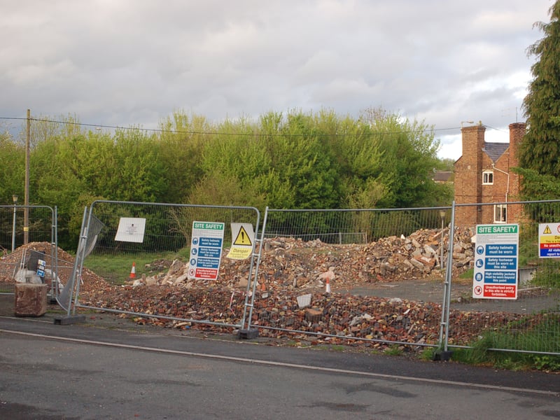 Here is the rubble of the former pub in May 2015 . According to one local the pub was demolished the previous November. The site has been redeveloped.