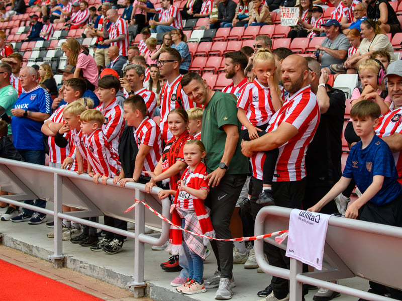 Sunderland fans in action before, during and after the pre-season friendly against Stade Rennais at the Stadium of Light. Photo by Chris Fryatt.
