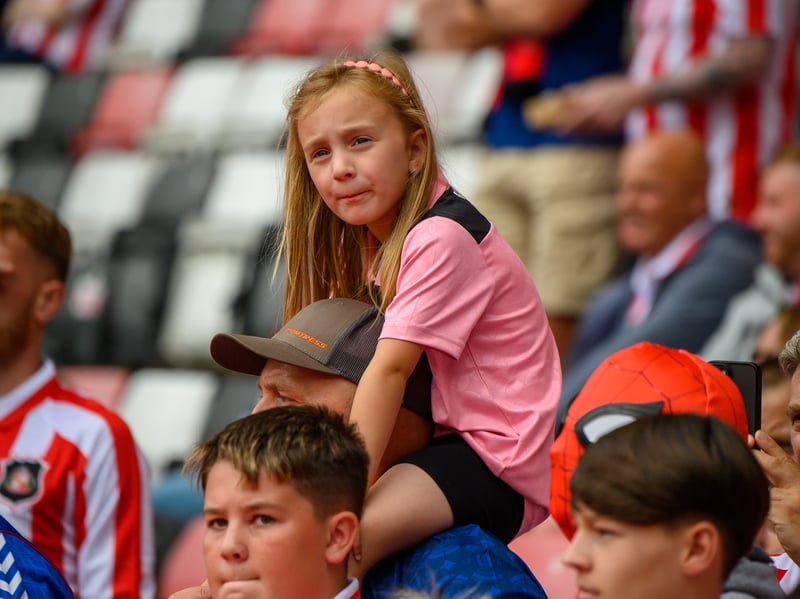 Sunderland fans in action before, during and after the pre-season friendly against Stade Rennais at the Stadium of Light. Photo by Chris Fryatt.