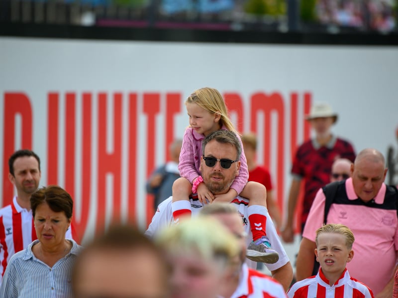 Sunderland fans in action before, during and after the pre-season friendly against Stade Rennais at the Stadium of Light. Photo by Chris Fryatt.