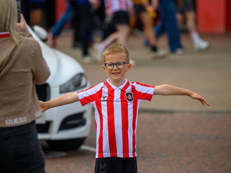 Sunderland fans in action before, during and after the pre-season friendly against Stade Rennais at the Stadium of Light. Photo by Chris Fryatt.