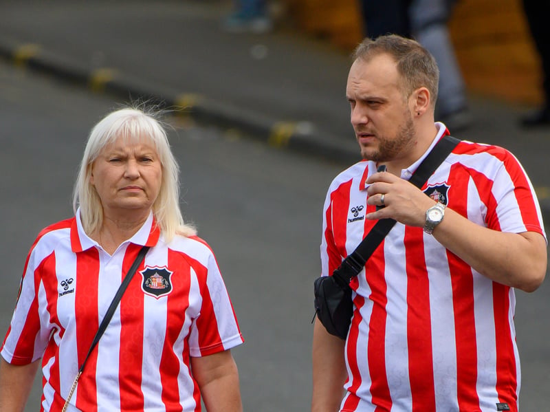 Sunderland fans in action before, during and after the pre-season friendly against Stade Rennais at the Stadium of Light. Photo by Chris Fryatt.