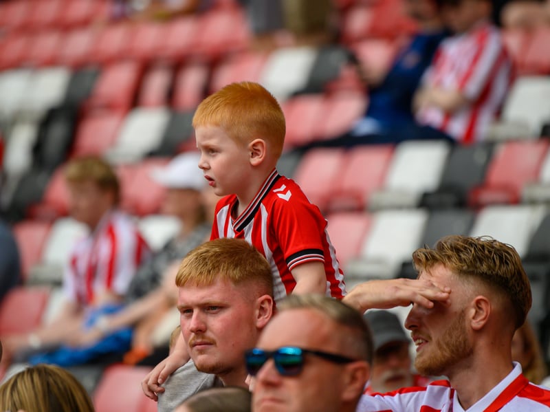 Sunderland fans in action before, during and after the pre-season friendly against Stade Rennais at the Stadium of Light. Photo by Chris Fryatt.