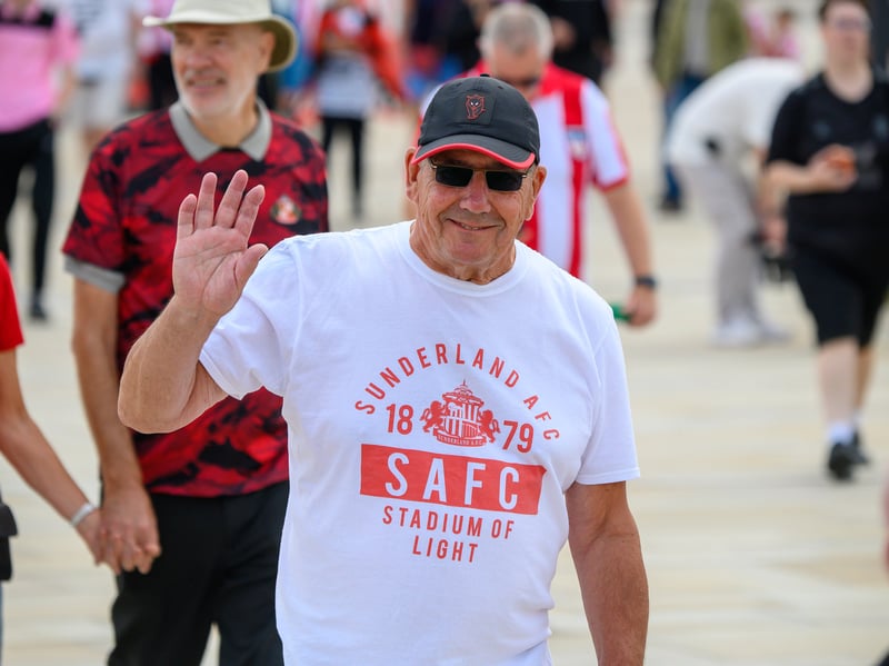 Sunderland fans in action before, during and after the pre-season friendly against Stade Rennais at the Stadium of Light. Photo by Chris Fryatt.