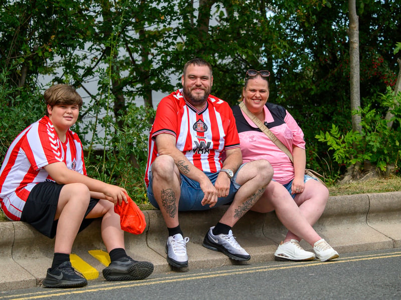 Sunderland fans in action before, during and after the pre-season friendly against Stade Rennais at the Stadium of Light. Photo by Chris Fryatt.