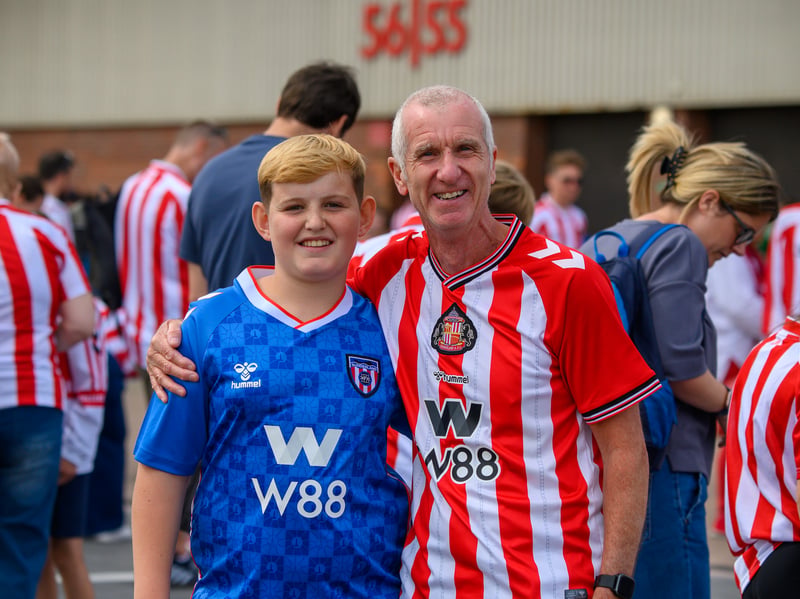 Sunderland fans in action before, during and after the pre-season friendly against Stade Rennais at the Stadium of Light. Photo by Chris Fryatt.