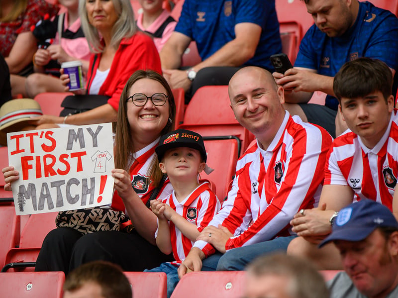 Sunderland fans in action before, during and after the pre-season friendly against Stade Rennais at the Stadium of Light. Photo by Chris Fryatt.
