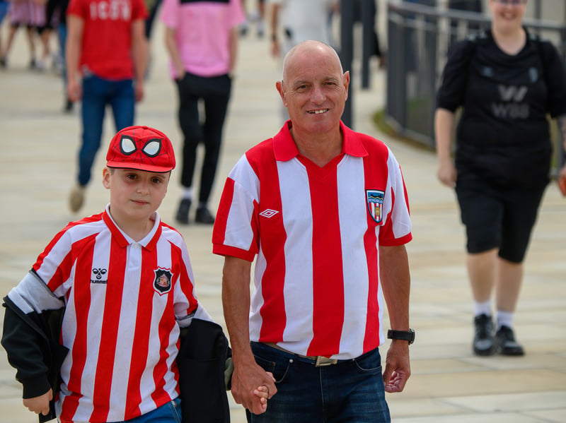 Sunderland fans in action before, during and after the pre-season friendly against Stade Rennais at the Stadium of Light. Photo by Chris Fryatt.