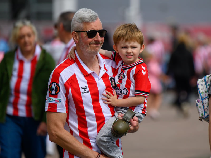 Sunderland fans in action before, during and after the pre-season friendly against Stade Rennais at the Stadium of Light. Photo by Chris Fryatt.