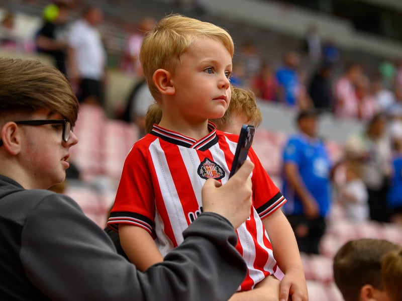 Sunderland fans in action before, during and after the pre-season friendly against Stade Rennais at the Stadium of Light. Photo by Chris Fryatt.